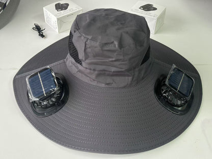 Solar Breeze Pro Solar USB Double Fan Cooling Hat
