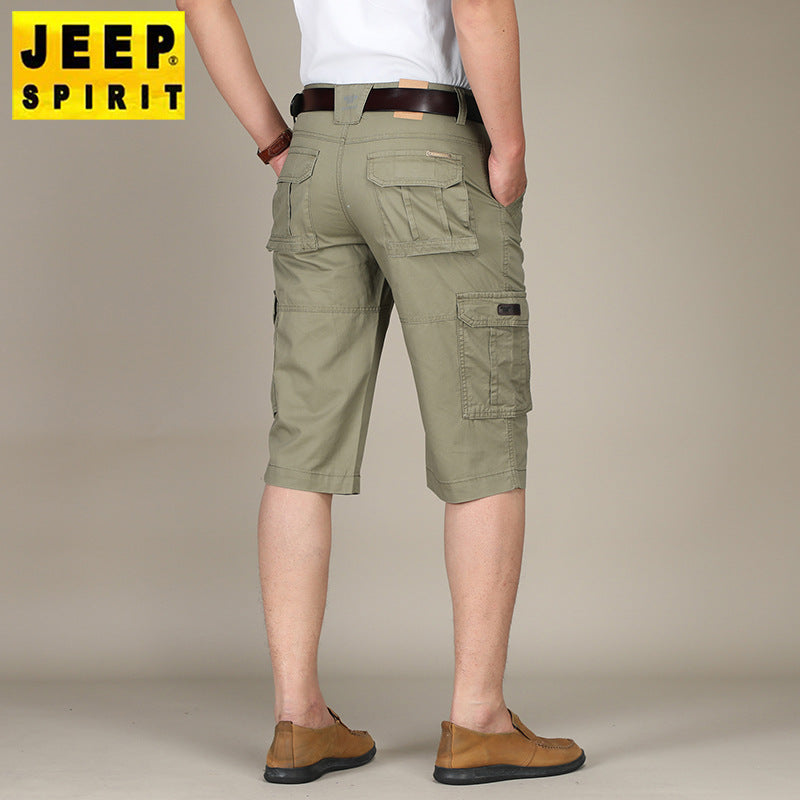 Summer Trail Urban Flex Multi-Pocket Cropped Cargo Shorts