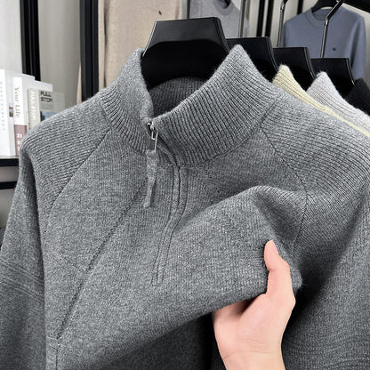 Puyuan Half-Zip Thick Knit Sweater