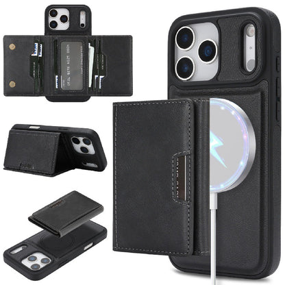 Mag Flock Tri-Fold Series  Wireless Charging & Card Wallet Case for iPhone 17