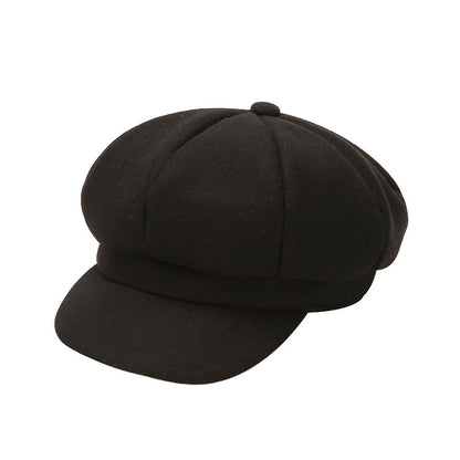 Woolen Octagonal Women's Beret  British Retro Autumn/Winter, Japanese Style