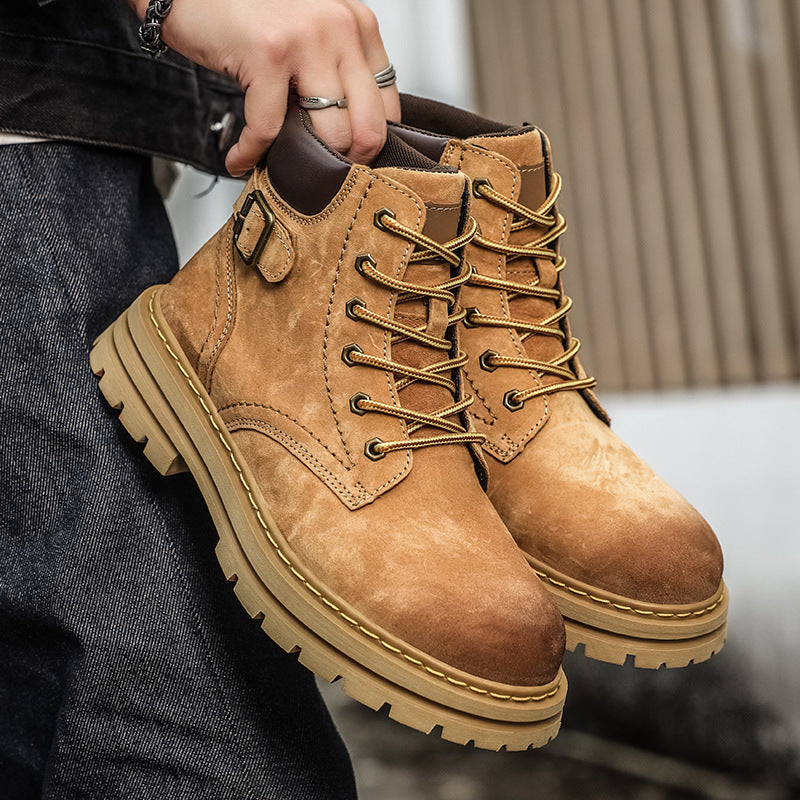 Rhubarb Elevate British Suede Platform Martin Boots