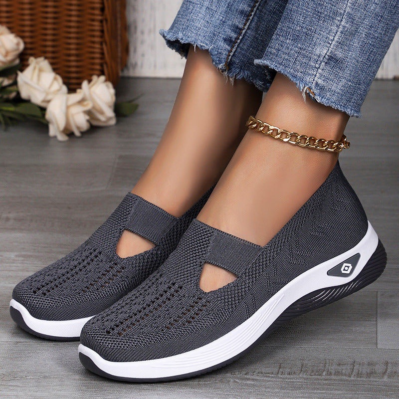 Women's Breathable Woven Slip-On Casual Shoes