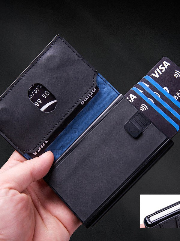 Slim Mens Metal Card Holder Wallet