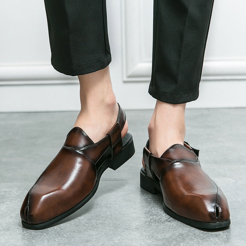 Breeze Step Elite Plus Size Breathable Leather Slip-On Sandals