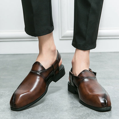 Breeze Step Elite Plus Size Breathable Leather Slip-On Sandals