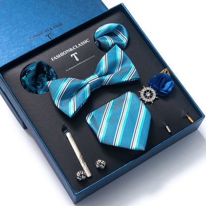 Spot tie set, bow tie, 8 piece set men's accessories