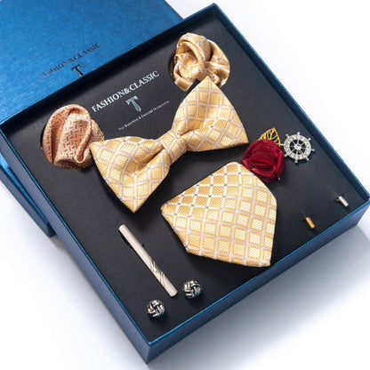 Spot tie set, bow tie, 8 piece set men's accessories