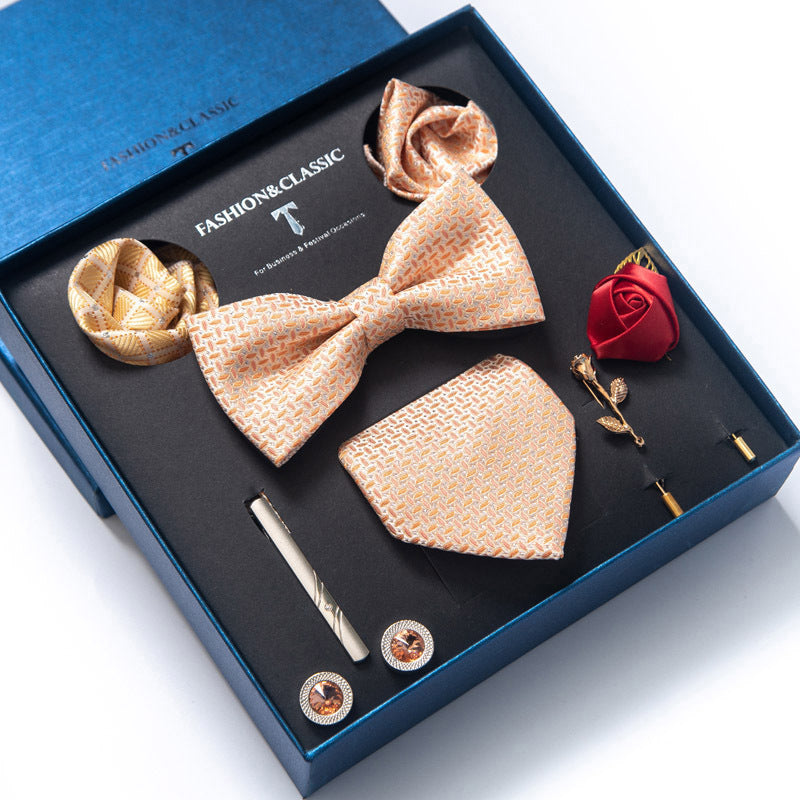 Spot tie set, bow tie, 8 piece set men's accessories