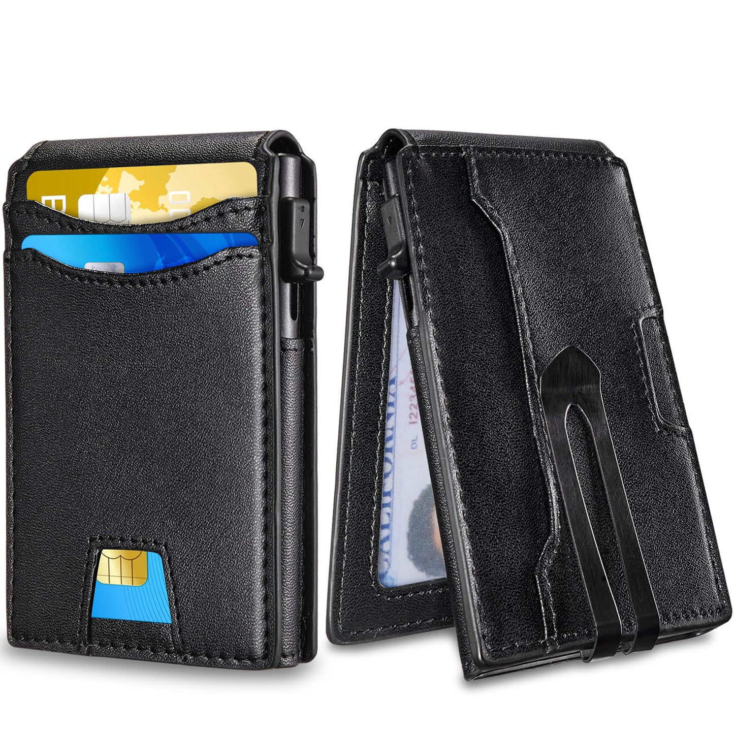 Mens Aluminum Alloy Card Wallet  Anti-Theft Design