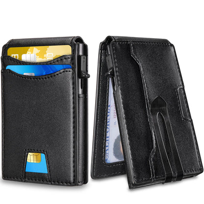 Mens Aluminum Alloy Card Wallet  Anti-Theft Design