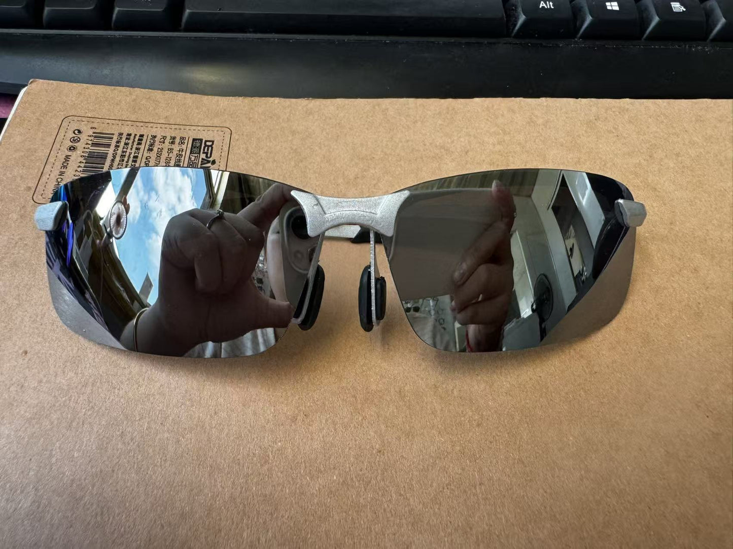 Men's polarized sunglasses.