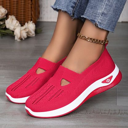 Women's Breathable Woven Slip-On Casual Shoes