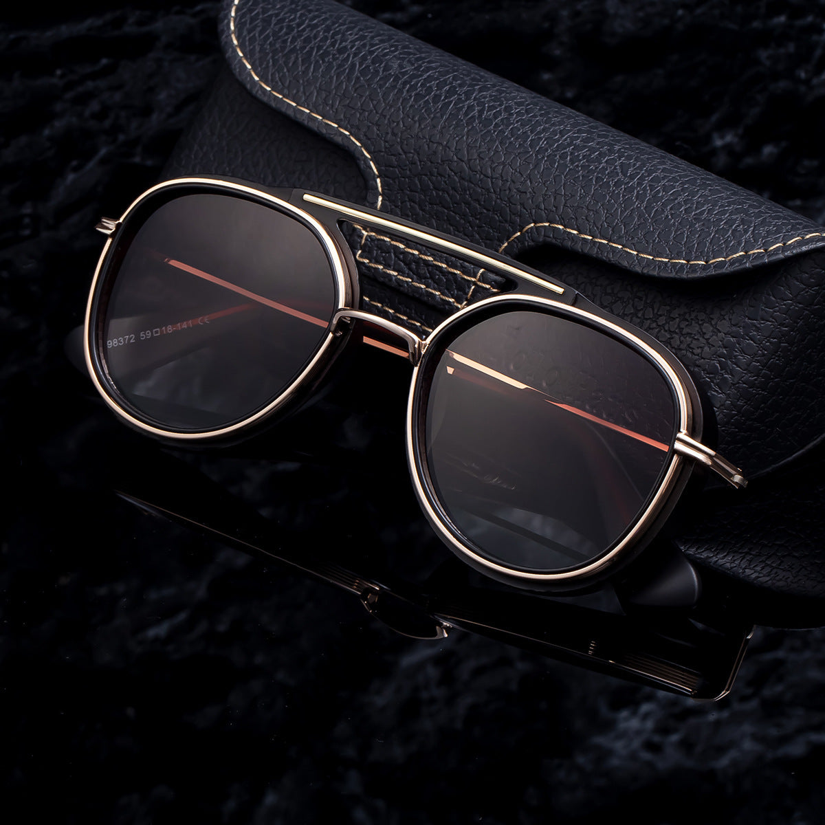 KAJILA Men Retro Punk Style Outdoor Sunglasses