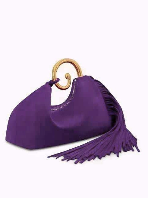 Suede Tassel Handbag  Fashionable Banquet & Commuter Bag