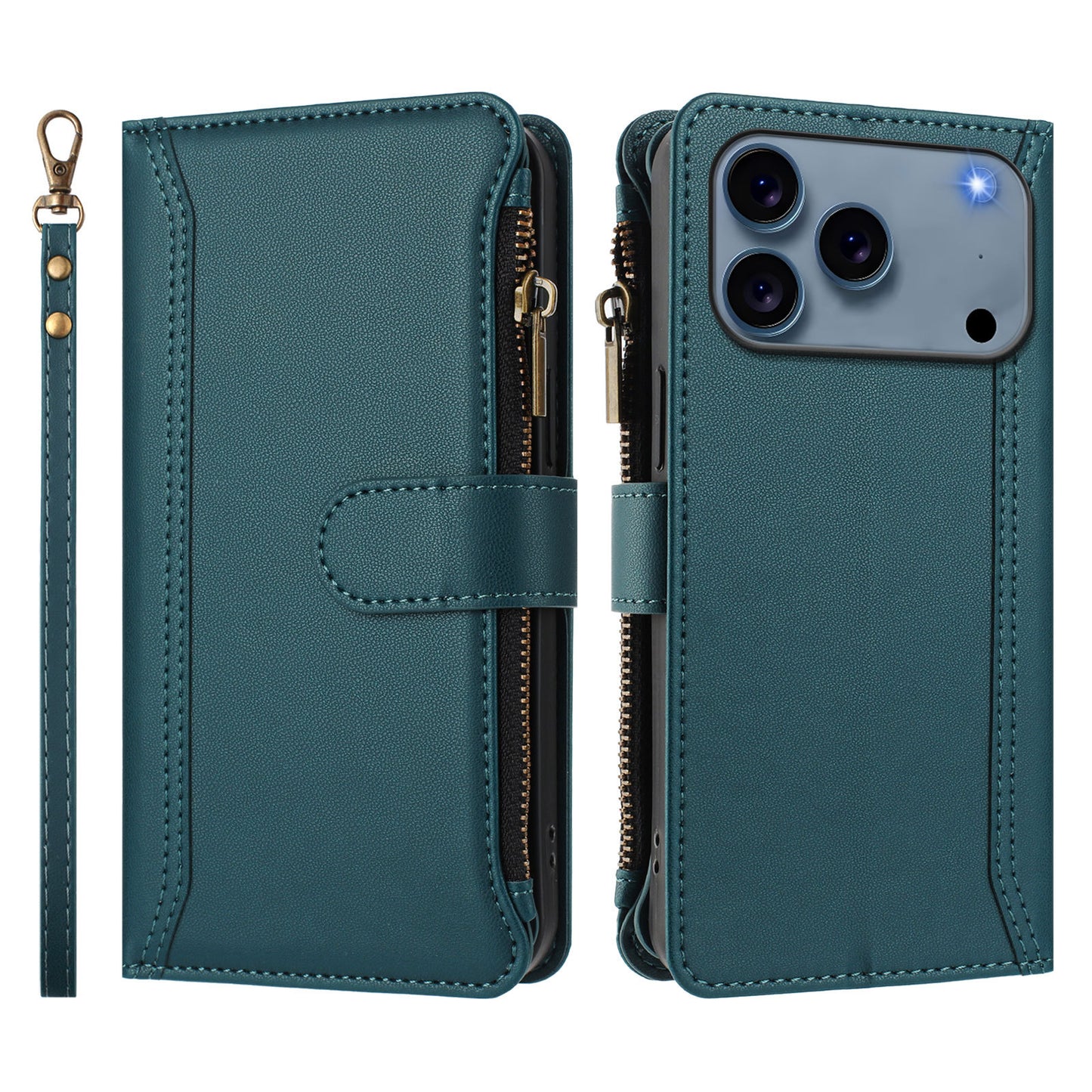 Zip Wallet Solid Series  Zipper Wallet Case for iPhone 17 Pro Max / Apple Phones