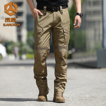 Mens Heavy-Duty Tactical Outdoor Cargo Pants