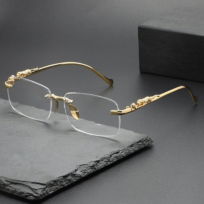 Rimless cut edge sunglasses