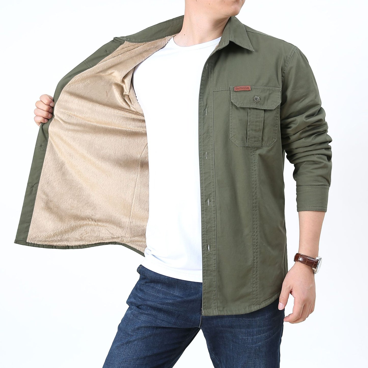 Spring and Autumn Business Casual Men's Cotton Long Sleeve Shirt