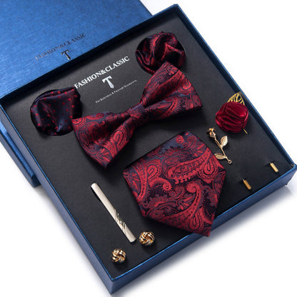 Spot tie set, bow tie, 8 piece set men's accessories