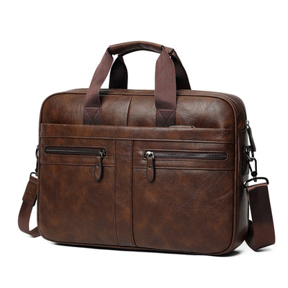 RetroCraft Leather Briefcase