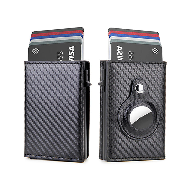 Anti-Theft Card Case with AirTag Holder for Men