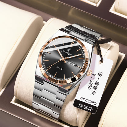 POEDAGAR 930: Waterproof dual calendar sports watch