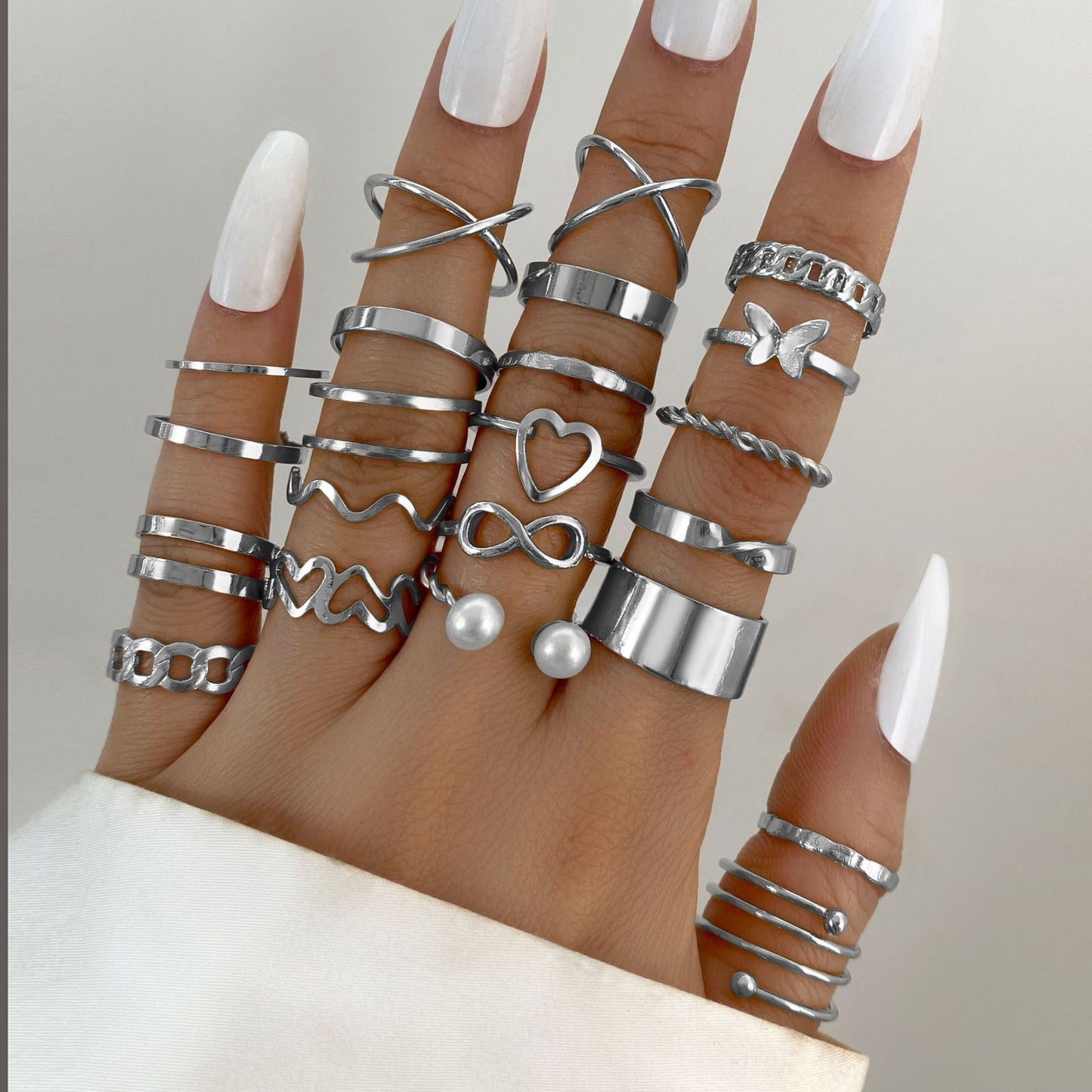 Cross-border New Opening Multi-joint Ring Set