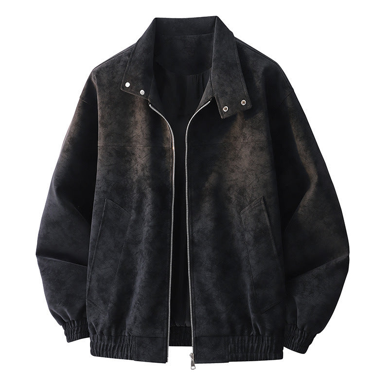 Iron Rider Retro Lapel Leather Jacket
