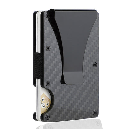 Carbon Fiber Metal Card Holder Wallet  RFID Anti-Theft