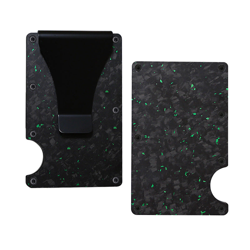 Carbon Fiber Metal Card Holder Wallet  RFID Anti-Theft