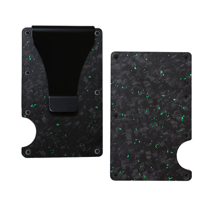 Carbon Fiber Metal Card Holder Wallet  RFID Anti-Theft