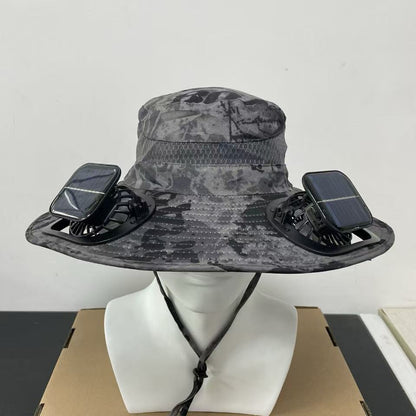 Solar Breeze Pro Solar USB Double Fan Cooling Hat
