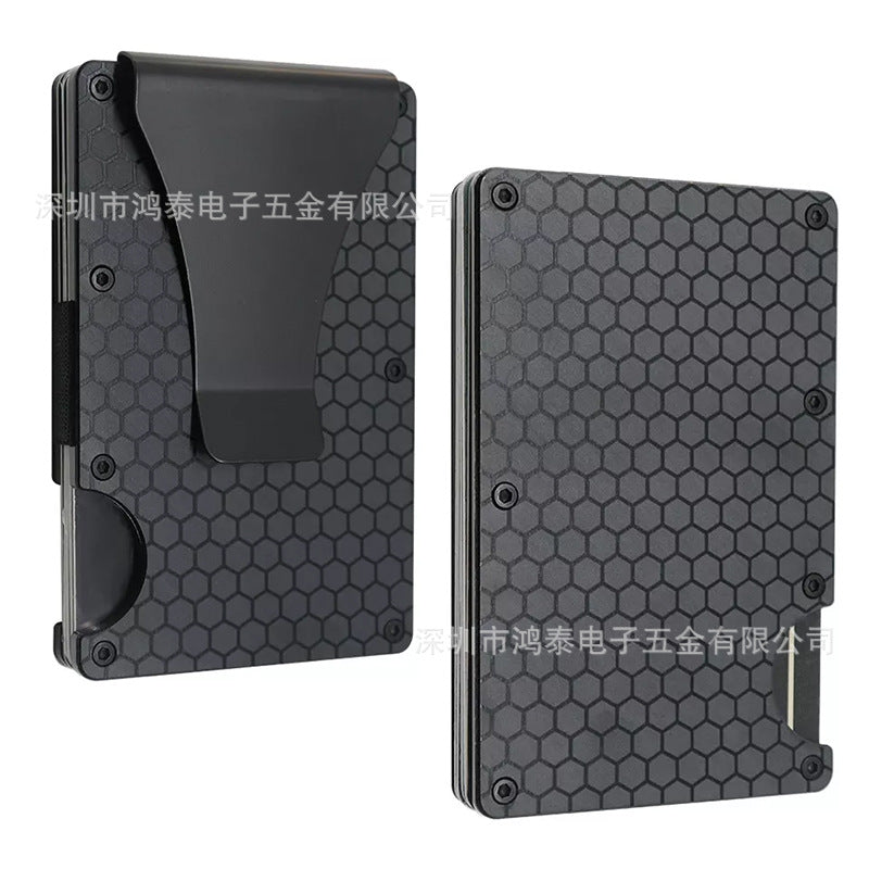 Carbon Fiber Metal Card Holder Wallet  RFID Anti-Theft