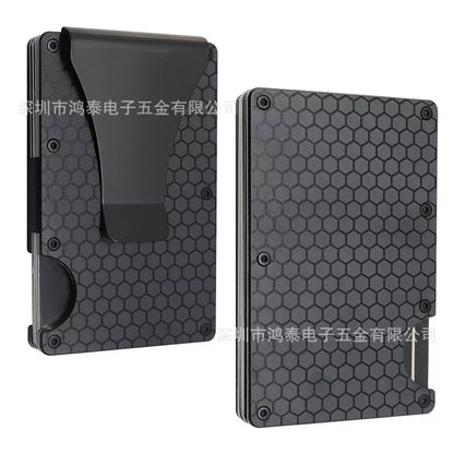 Carbon Fiber Metal Card Holder Wallet  RFID Anti-Theft