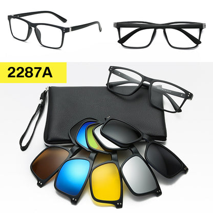 Polarized Magnetic Sunglasses & Myopia Frame Set for Men and Women
