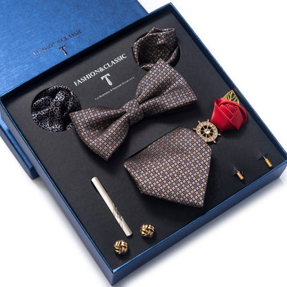 Spot tie set, bow tie, 8 piece set men's accessories