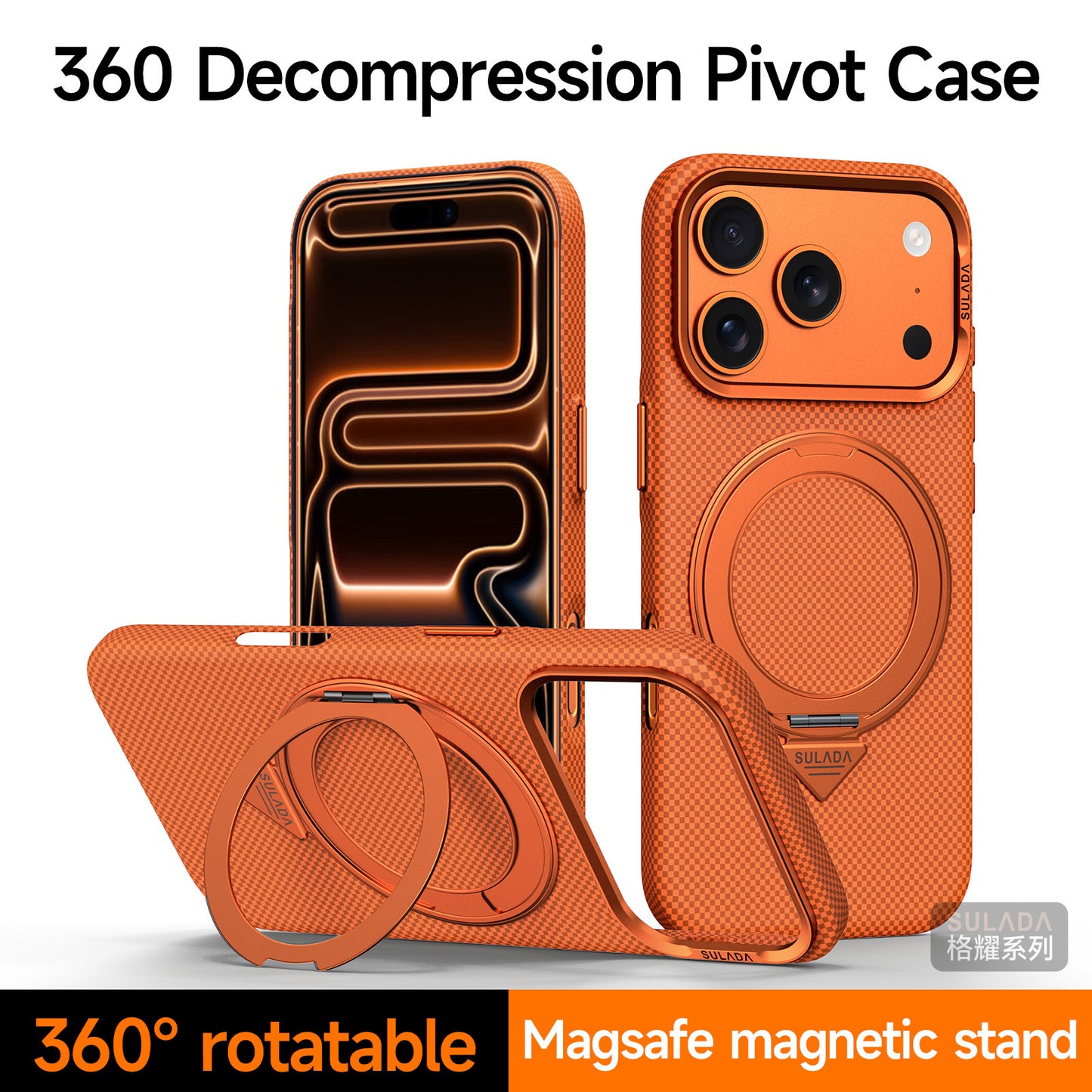Protective PC Case with Magnetic Stand for iPhone 17 / 17 Pro Max