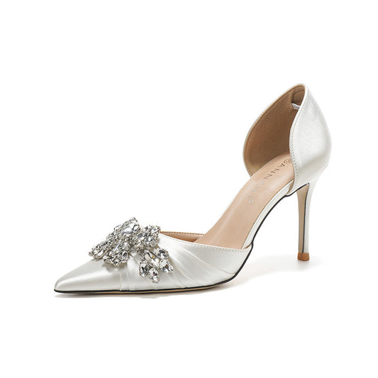 Rhinestone French Bridal High Heels