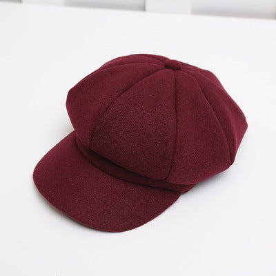 Woolen Octagonal Women's Beret  British Retro Autumn/Winter, Japanese Style