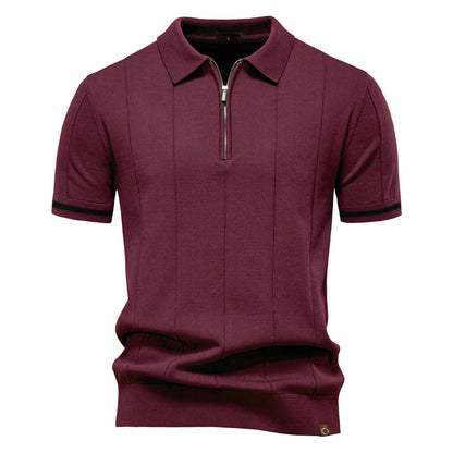 Men's Business Casual Wool Knit Polo Shirt