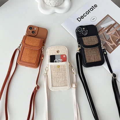 Strap Wallet Luxe Series Cross body Wallet Case for iPhone