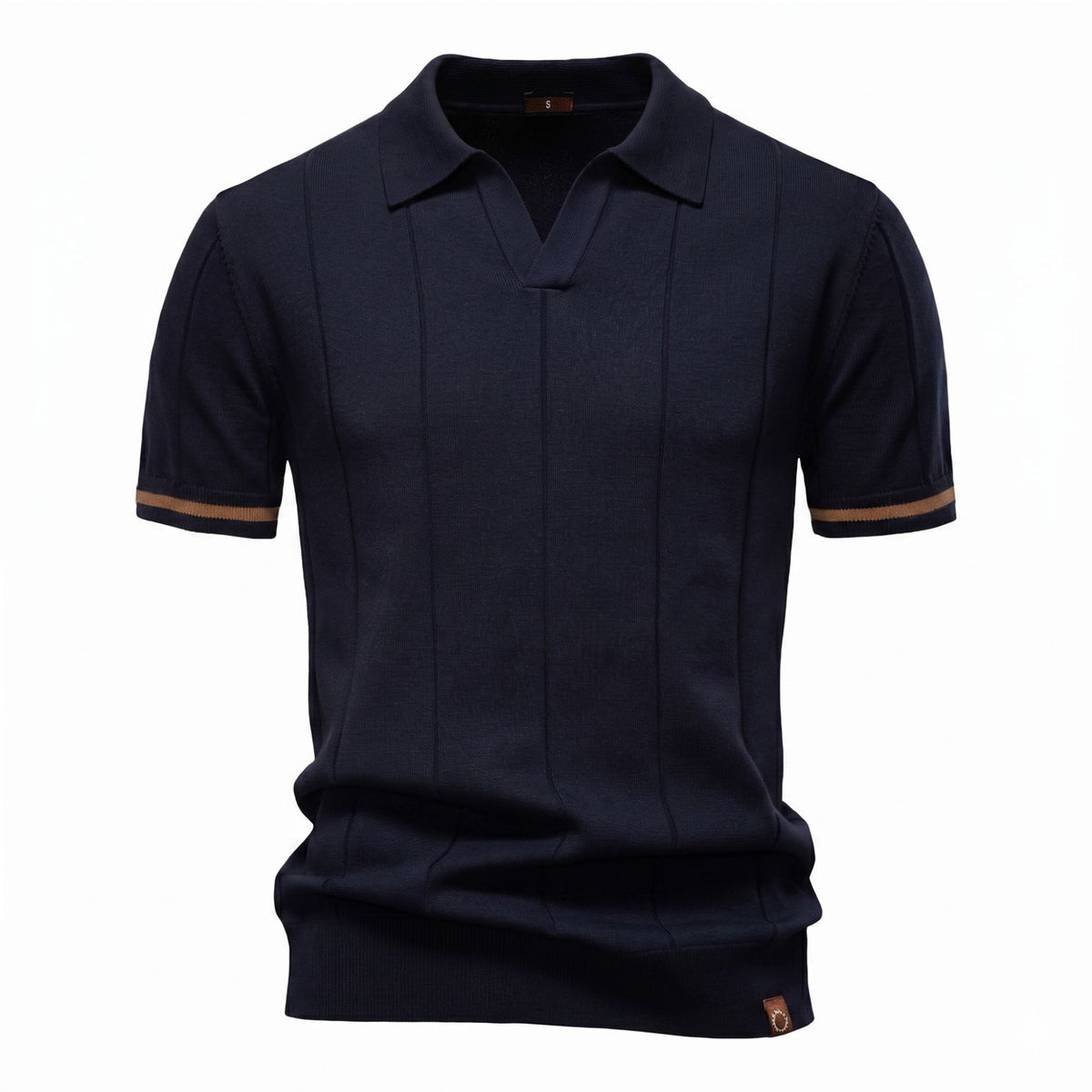 Men's Business Casual Wool Knit Polo Shirt