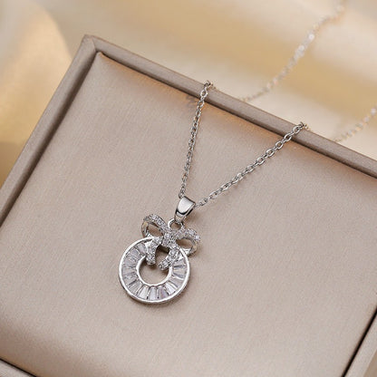 Amoré Zircon Flower Women's Necklace