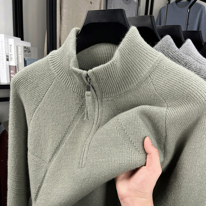 Puyuan Half-Zip Thick Knit Sweater