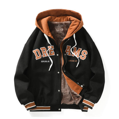 Astro Warm NASA  Plus Size Velvet Bomber Baseball Jacket