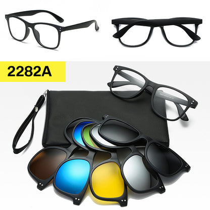Polarized Magnetic Sunglasses & Myopia Frame Set for Men and Women