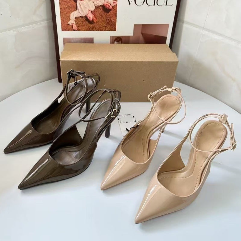 Veloura Royale Hollow Stiletto Pointed Heel Sandals