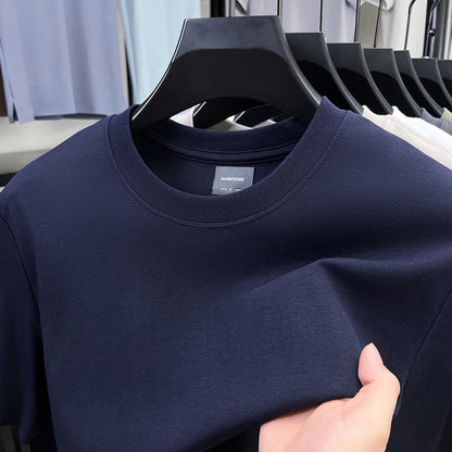 Men's premium embroidered short-sleeve T-shirt