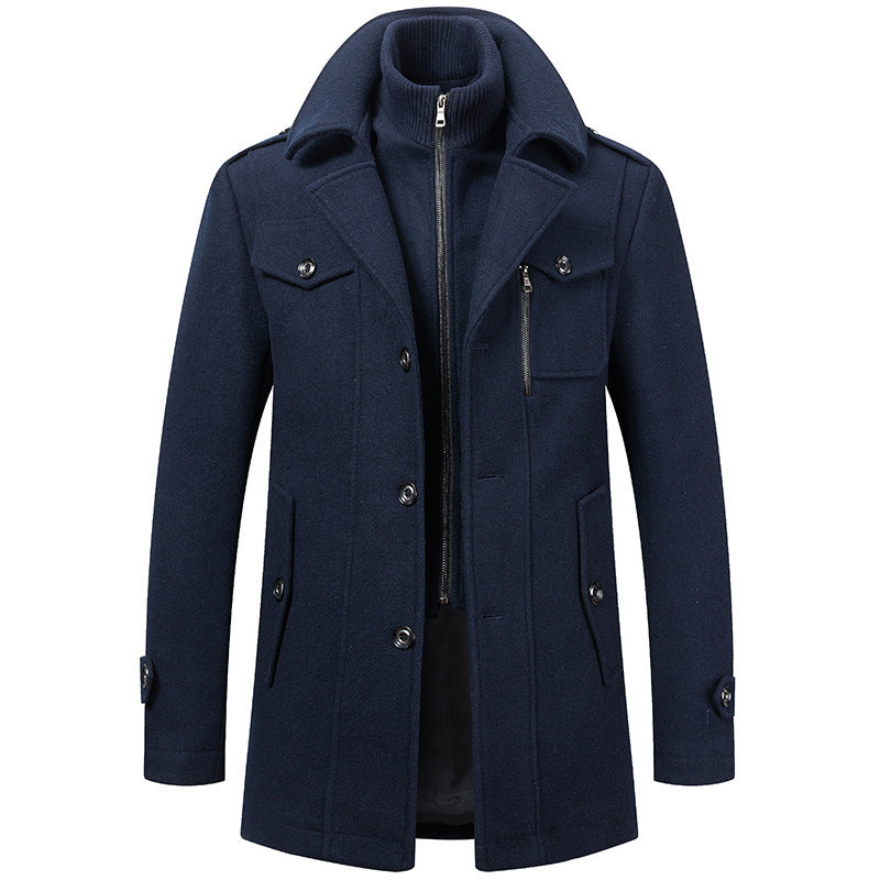 Nordic Gent Business Woolen Collar Coat